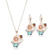 SET585 - Oil butterfly crystal jewelry set SET585 - Oil butterfly crystal jewelry set